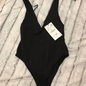 Zara deep V bodysuit